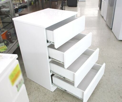 一生紀 4段 チェスト 幅55cm ソフィー 2 ホワイト ISSEIKI 収納家具