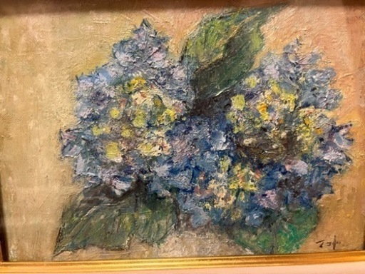紫陽花　油絵