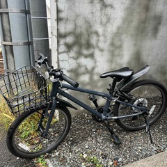 小学校低学年用・グレー・シンプル自転車