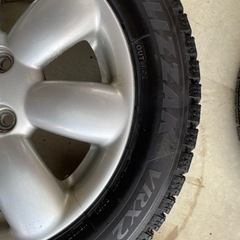 155/65/R14 ブリザックVRX2スタッドレスタイヤ4本＋アルトラパンDAB-HE22S純正アルミホイール4本セットの画像