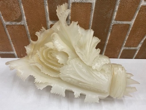 【愛品館 江戸川店】白玉石 白菜彫刻 ID:112-047549-007