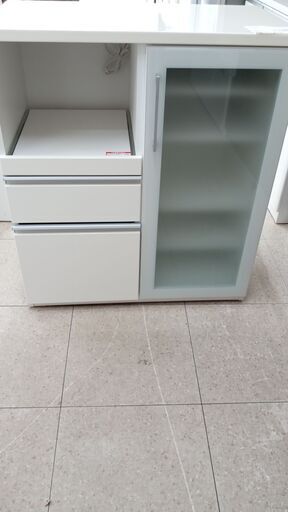 ★ジモティ割あり★ ニトリ レンジ台 白 H101×D50.5×W88 クリーニング済み TJ3281