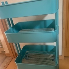 【お話中】IKEA ワゴン　ターコイズブルー