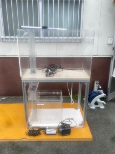 『中古』オーバフロー水槽セット販売層