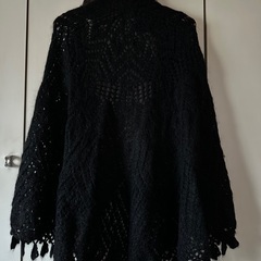 ロングカーディガン　黒の画像