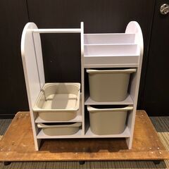 ▼値下げ▼【展示品・未使用品】絵本棚 おかたづけラック 木製 子供部屋 リビング収納  参考価格19,990円 ?自社配送時?代引き可?(現金、クレジット、スマホ決済対応)