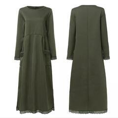 新品未使用✨暖か長袖ワンピース👗の画像