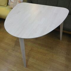 美品！2人掛けダイニングセット LOWYA クープ ホワイト×ライトグレー