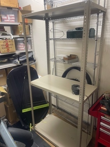 〈中古〉スチールラック　中量棚