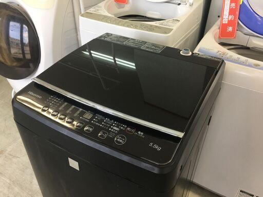 洗濯機の分解クリーニング行っています！配送設置込み　ハイセンス5.5K洗濯機　2020年製　分解クリーニング済み！！