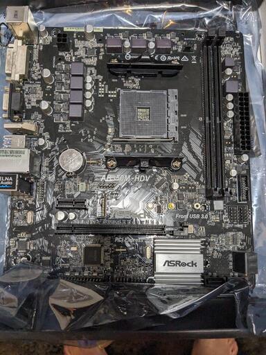 Asrock AB350M-HDV　Ioパネル付き