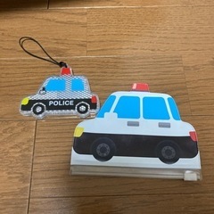 パトカー　反射鏡と小物入れ