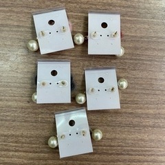 新品！もふもふハート　パール　ピアスの画像