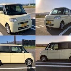 ダイハツ　タント　H23（2011）年式　車検R7年2月まであり　色コットンアイボリー　キー2本　記録簿あり　ナビ付（走行時テレビ視聴可）内装きれい　夏タイヤ、冬タイヤ付きの画像