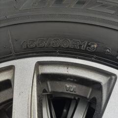 スタッドレスタイヤセット　155/80R13  アルミ　ブリジストン　セリアル2418   バリ山　ハイトワゴンにも合います！！の画像