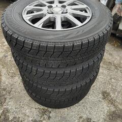 スタッドレスタイヤセット　155/80R13  アルミ　ブリジストン　セリアル2418   バリ山　ハイトワゴンにも合います！！の画像