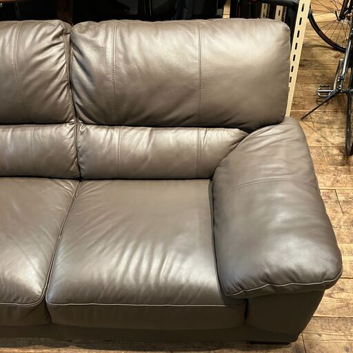 ニトリ　2人用ソファ(ウォール3KD 革C1BE) NITORI ニトリ 2人用本革ソファ (ウォール3KD 革C1DBR) (買取