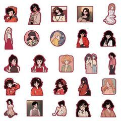 アニメ少女 漫画少女 漫画 恋愛 ピュア 乙女 純情 癒し ステッカーの画像