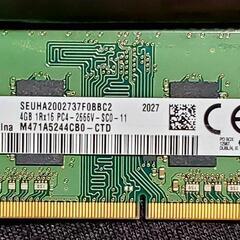 ノートパソコンメモリー４ギガ