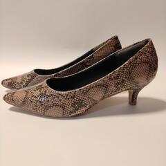 シンプル黒パンプス　24cmの画像