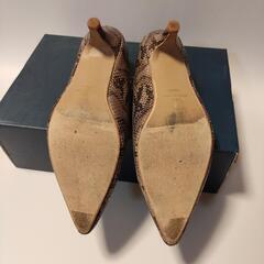 シンプル黒パンプス　24cmの画像