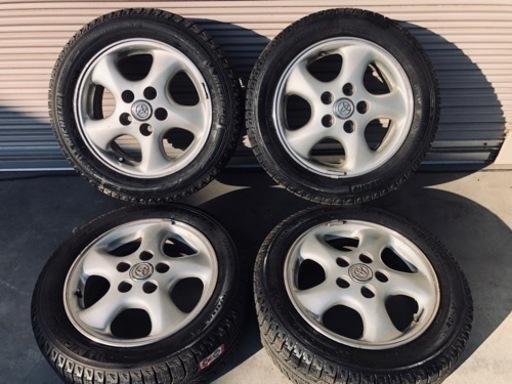 冬タイヤ ★ 195/55R15 ★ トヨタ純正アルミ付き ★ 深溝!バリ山スタッドレス 4本組 ★