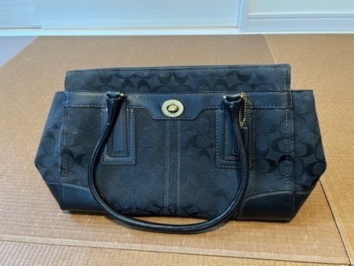 COACH コーチ シグネチャー ショルダーバッグ ブラック　A4対応