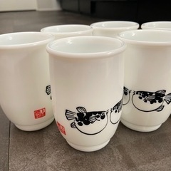 【5月中に廃棄予定】ひれ酒ぐい呑み/ふぐの柄の画像