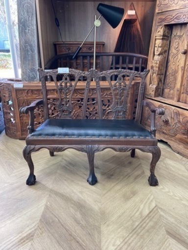 【BY REUSE 出水店 出張買取•見積完全無料¥0】アンティーク調ミニソファ