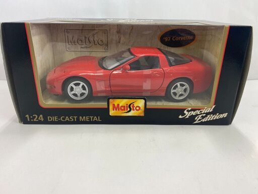 パッケージダメージ有!! Maisto マイスト 1/24 scale 97' コルベット (管理番号：2900065） ミニカー