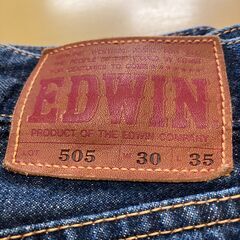 EDWIN 505 デニムストレートジーンズ W30の画像