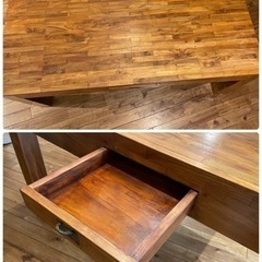 定価25万　ダイニングセット　ダイニングチェア　4脚　アジアン　アンティーク家具の画像