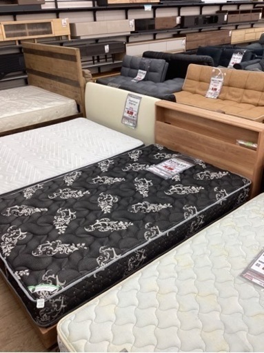 KL-36【新入荷　リサイクル品】サータ×フランスベッド　セミダブルベッド　ナチュラルフレーム