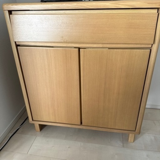 天然木タモ材 木製脚 パソコンデスク 化粧台 鏡台 コスメテーブル