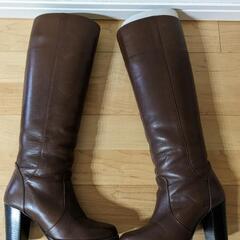 【お渡しの方決定しました】サイズ22cmロングブーツブラウンの画像