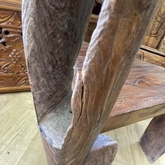 【BY REUSE 出水店 出張買取•見積完全無料¥0】アジアン3段木製ラックの画像