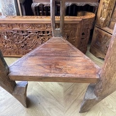 【BY REUSE 出水店 出張買取•見積完全無料¥0】アジアン3段木製ラックの画像