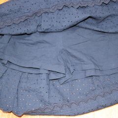 ★3can4on サンカンシオン★スカート 140cm　綿100★女の子 裏地パンツ リボン 片側ポケット★ワールド★の画像