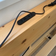 宮付きセミダブルベッドの画像