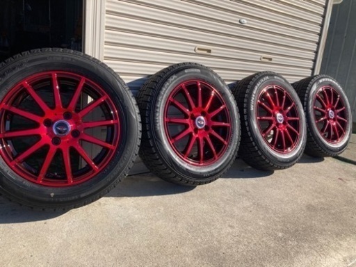 15インチホイール　スタッドレス　カスタム塗装！コンパクトカーに