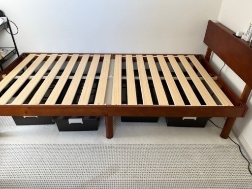 シングルベッド すのこフレーム マットレス付き