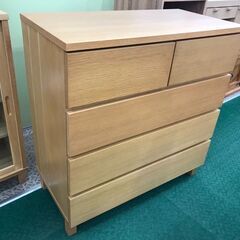 【愛品館八千代店】無印良品　4段チェスト　オーク