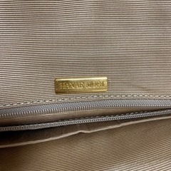 ハナエモリ　オーストリッチ　ハンドバッグ　キャメルの画像