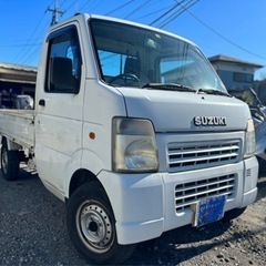 実走行6万キロ★支払い総額19.8万円★スズキ キャリィトラック 車検付き 即日乗って帰れます♪即戦力 5速MT 修復歴なし エアコン付き 交換不要タイミングチェーン式！の画像