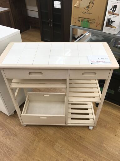 ★ジモティ割あり★  キッチンカウンター ホワイト H83×W86×D37 クリーニング済み KJ3906