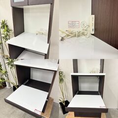 W 15231  NITORI 2枚ガラス扉キッチンボード　食器棚 KRISNA   ◆大阪市内・東大阪市他 5,000円以上ご購入で無料配達いたします！◆ ※京都・高槻・枚方方面◆神戸・西宮・尼崎方面◆奈良方面、大阪南部方面　それぞれ条件付き無料配送あり！            の画像
