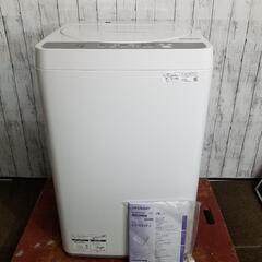 【極上品】シャープ全自動洗濯機 6.0kg ES-GE6FJ 2021年製 穴なし槽 自動槽洗い ほぐし運転 風乾燥 Low＆コンパクトBODY 