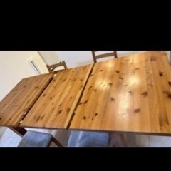 IKEA STORNÄS ダイニング伸縮式テーブル 椅子4脚セットの画像