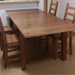 IKEA STORNÄS ダイニング伸縮式テーブル 椅子4脚セット
