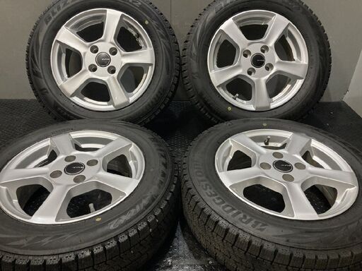 タイヤ走行短め 【BS BLIZZAK VRX2 165/70R14】スタッドレス【TAS JAPAN TRG 14インチ 5J4HPCD100+35】20年製 VW/up!等　(VTN948)